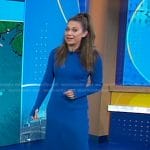 Ginger’s blue long sleeve dress on Good Morning America