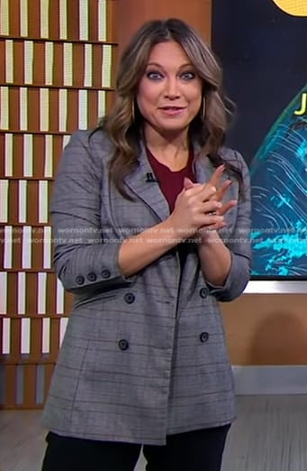 Ginger’s grey double breasted blazer on Good Morning America