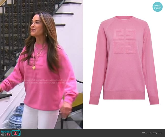 Givenchy 4G Long-Sleeved Sweater worn by Kyle Richards on The Real Housewives of Beverly Hills