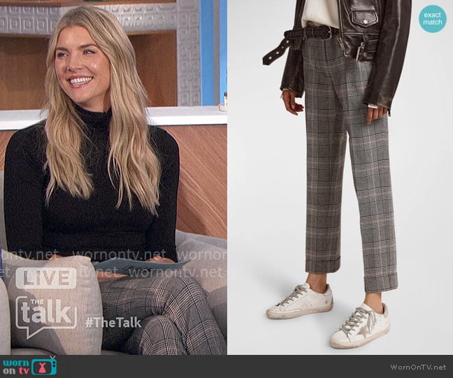 WornOnTV: Amanda’s grey plaid pants and black top on The Talk | Amanda ...
