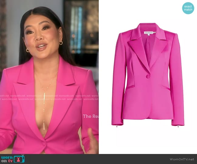 Good American Single-Button Scuba Blazer worn by Crystal Kung Minkoff on The Real Housewives of Beverly Hills