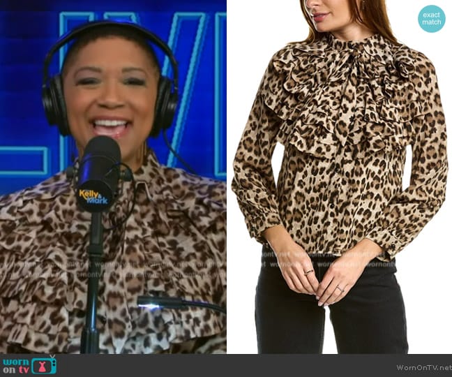 Gracia Leopard Top worn by Deja Vu on Live with Kelly and Mark