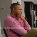 Craig Melvin’s pink quarter-zip sweater on Today