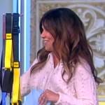 Gretta Monahan’s white embellished cardigan on The View