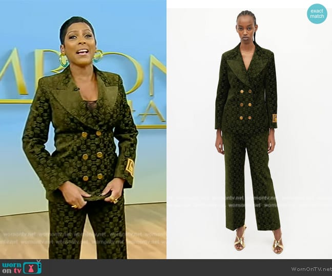 Gucci Horsebit Velvet Blazer worn by Tamron Hall on Tamron Hall Show