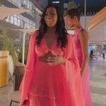 Guerdy’s pink pleated cutout dress on The Real Housewives of Miami