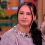 Gypsy Rose Blanchard’s gray embellished collar sweater on The View