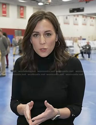 Hallie Jackson’s black turtleneck sweater on Today