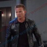 Harris’s black leather zip jacket on Days of our Lives