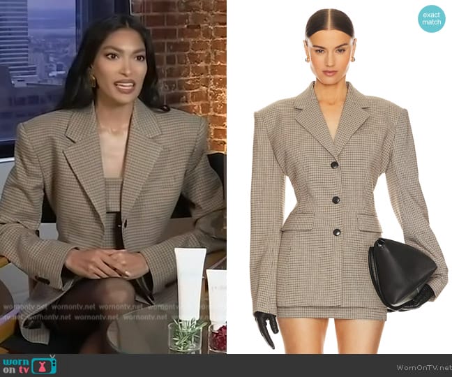 WornOnTV: Pritika Swarup’s check blazer and mini dress on Access ...