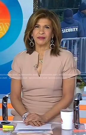 Hoda’s beige short sleeve jumpsuit on Today