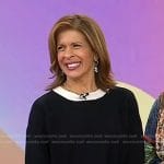 Hoda’s black colorblock sweater on Today