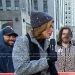 Hoda’s black embellished beanie on Today