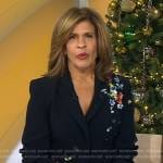 Hoda’s black floral sequin blazer on Today