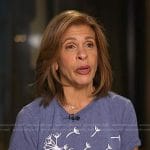 Hoda’s blue dandelion print tee on Today