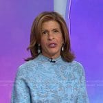 Hoda’s blue floral print sweater on Today