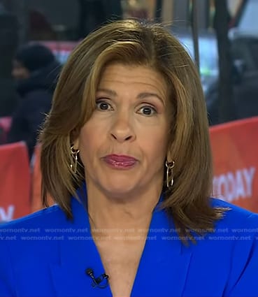 Hoda’s gold link earrings on Today