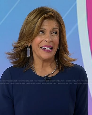 Hoda’s gold and grey drop earrings on Today