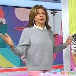 Hoda’s grey sweater and pink flare jeans on Today