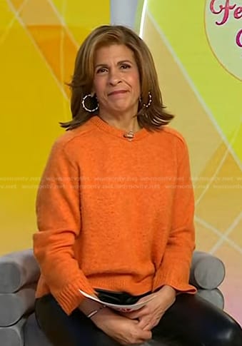 Hoda’s orange sweater on Today