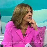 Hoda’s pink notch collar blouse on Today