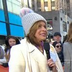 Hoda’s pom pom beanie on Today