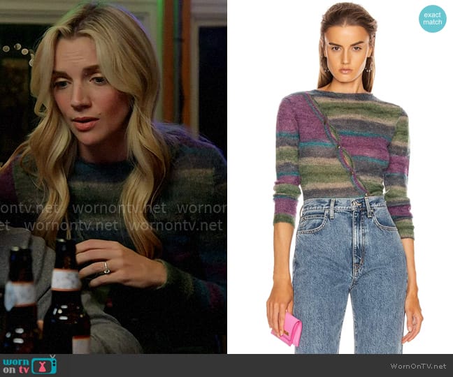 Jacquemus Paul Sweater worn by Sylvie Brett (Kara Killmer) on Chicago Fire