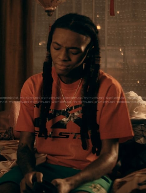 Jake's hellstar graphic tee on The Chi