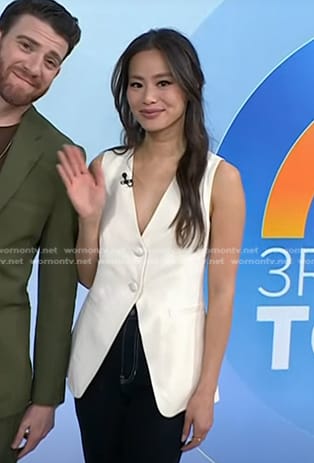 Jamie Chung's white vest on Today