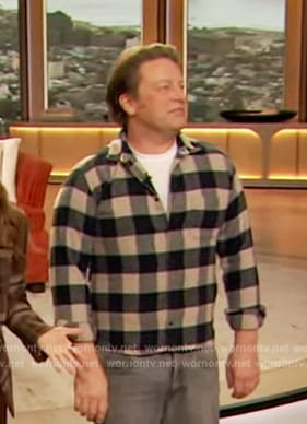 Jamie Oliver’s check shirt on The Drew Barrymore Show