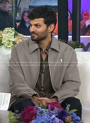 Jay Shetty's grey bomber jacket on Today