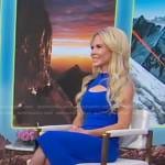 Jenn Drummond’s blue cutout sleeveless dress on Good Morning America