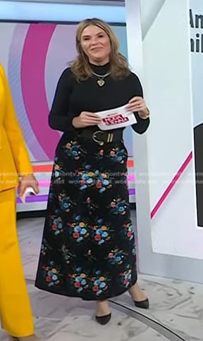 Jenna’s black floral skirt on Today