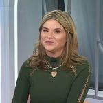 Jenna’s green cutout long sleeve dress on Today