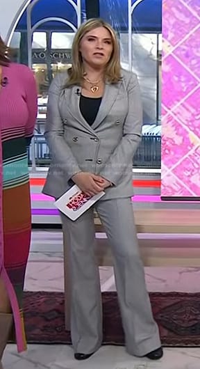 Jenna’s grey blazer and pants on Today