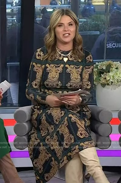 Jenna's tiger mosiac print dress on Today