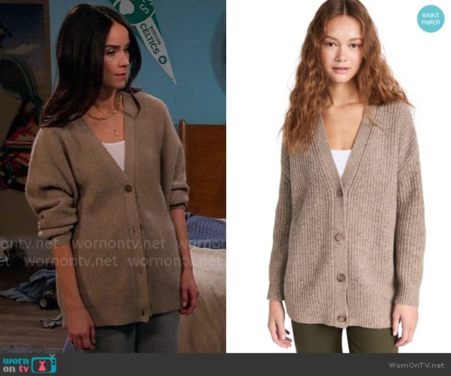 Jenni Kayne Cashmere Cocoon Cardigan worn by Julia Mariano (Abigail Spencer) on Extended Family