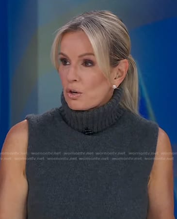 Jennifer’s grey sleeveless turtleneck sweater on Good Morning America