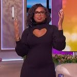 Jennifer’s black heart cutout dress on The Jennifer Hudson Show