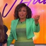 Jennifer’s green stripe knit dress on The Jennifer Hudson Show