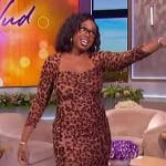 Jennifer’s leopard print ruched dress on The Jennifer Hudson Show