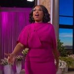 Jennifer’s pink draped dress on The Jennifer Hudson Show