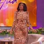 Jennifer’s leopard print ruched dress on The Jennifer Hudson Show