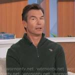 Jerry’s green quarter zip sweater on The Talk