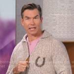 Jerry’s horse zip up cardigan on The Talk