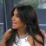 Joelle Garguilo’s white embellished halter top on Today