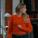 Josslyn’s cropped orange sweater on General Hospital