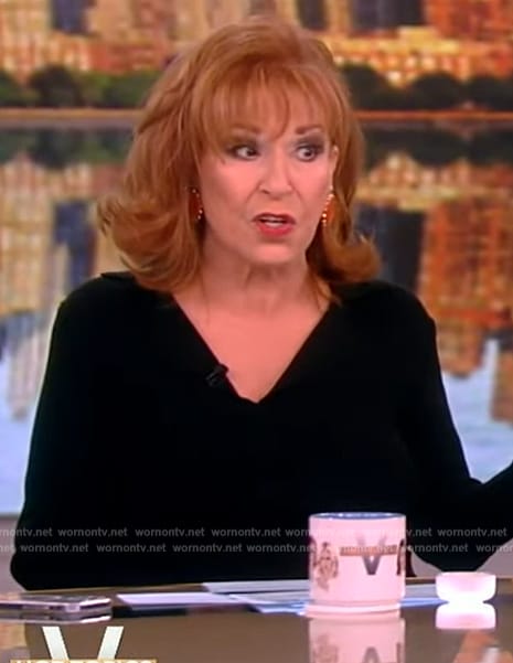 Joy's black bell sleeve sweater on The View