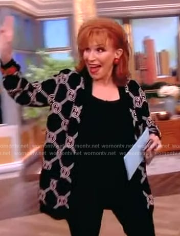 Joy’s black GG cardigan on The View