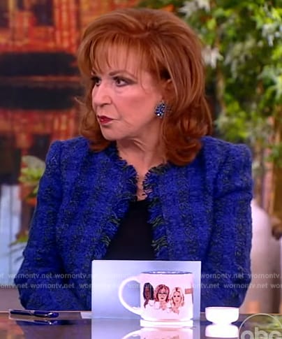 Joy’s blue tweed jacket on The View